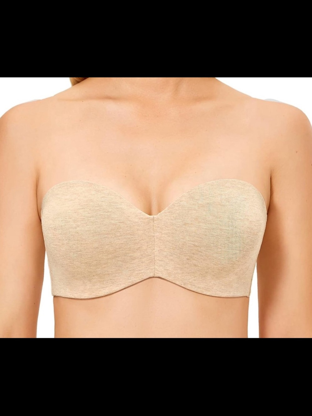 DELIMIRA Women's Cotton Strapless Bra Plus Size Underwire Non-Padded